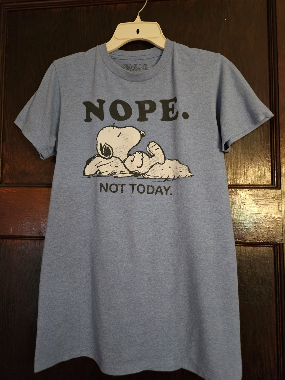 Peanuts Light Blue Snoopy 'NOPE. Not Today.' Graphic Tee